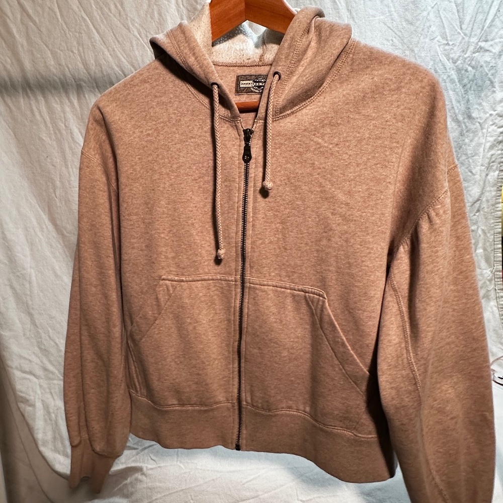 Women's American Terrain Gray Hoodie (Petite Lrg)